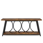 Tavolo Console Lungo 180 cm con Piedini Regolabili Tavolo d'Appoggio Multifunzionale