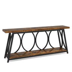 Tavolo Console Lungo 180 cm con Piedini Regolabili Tavolo d'Appoggio Multifunzionale