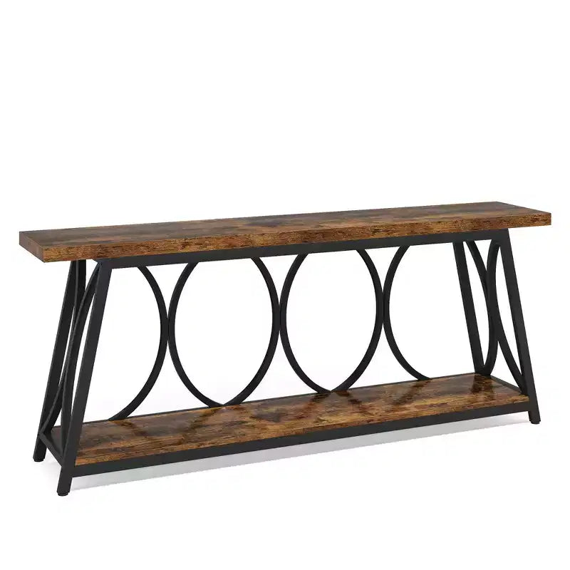 Tavolo Console Lungo 180 cm con Piedini Regolabili Tavolo d'Appoggio Multifunzionale