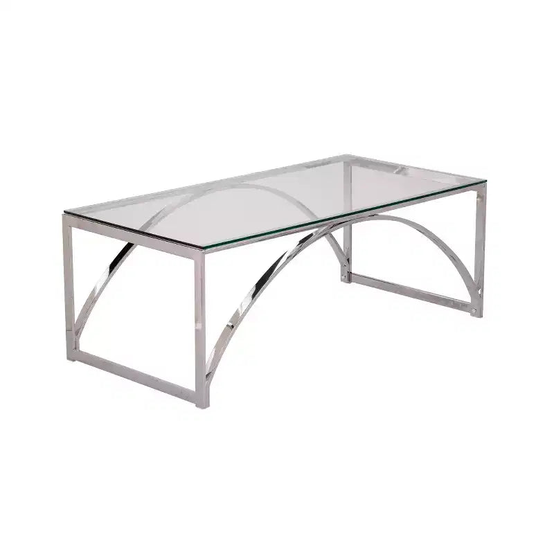 Tavolino da cocktail con piano in vetro - Antracite