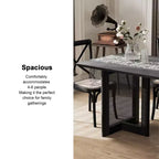 Tavolo da pranzo da cucina in stile rustico 67 x 33,5, tavolo quadrato nero con gambe in rattan intrecciato per cucina, bar, soggiorno