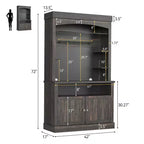 Mobile credenza da cucina da 72 pollici con contenitore, mobile bar da caffè con luci LED