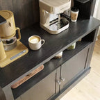 Mobile credenza da cucina da 72 pollici con contenitore, mobile bar da caffè con luci LED