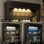 Mobile credenza da cucina da 72 pollici con contenitore, mobile bar da caffè con luci LED