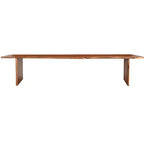 Panca da pranzo 60 Brown in legno massello con bordo naturale