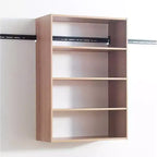 Sistema cabina armadio in legno a parete