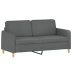 vidaXL 2-Seater Sofa Dark Gray 55.1 Fabric