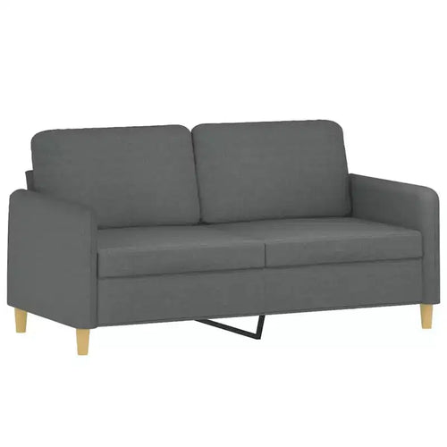 vidaXL 2-Seater Sofa Dark Gray 55.1 Fabric