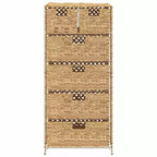 Mobile Contenitore con 6 Cesti in Giacinto d'Acqua - 18,5 x 14,6 x 39,4