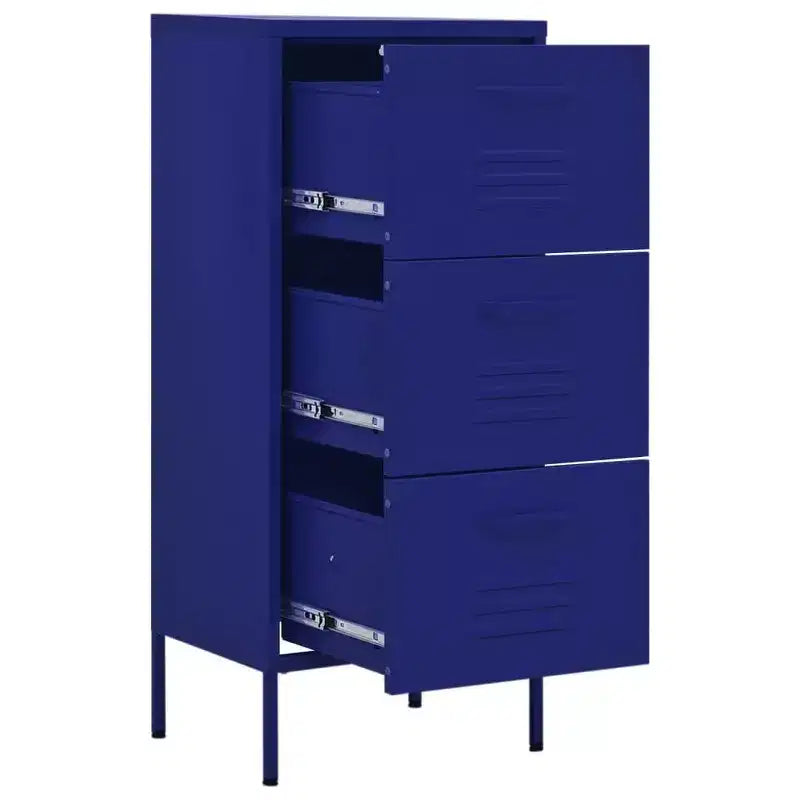 Mobile di Stoccaggio Acciaio Blu Navy Piedini Regolabili Medi - Blu Navy