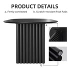 Tavolo da pranzo ovale in legno 67 x 33.5 per cucina con piano antigraffio e gambe a strisce, stile moderno coloniale, per soggiorno e cucina, colore nero