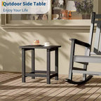 Tavolino quadrato da esterno in HDPE - Tavolino laterale Adirondack resistente per spiaggia, veranda - Resistente alle intemperie e facile da montare