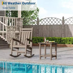 Tavolino quadrato da esterno in HDPE - Tavolino laterale Adirondack resistente per spiaggia, veranda - Resistente alle intemperie e facile da montare