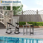 Tavolino quadrato da esterno in HDPE - Tavolino laterale Adirondack resistente per spiaggia, veranda - Resistente alle intemperie e facile da montare