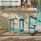 Tavolino quadrato da esterno in HDPE - Tavolino laterale Adirondack resistente per spiaggia, veranda - Resistente alle intemperie e facile da montare