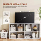 Organizer a 8 cubi con pannelli posteriori rimovibili, libreria aperta extra-lunga e robusta da 121 cm, scaffale multiuso