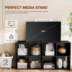 Organizer a 8 cubi con pannelli posteriori rimovibili, libreria aperta extra-lunga e robusta da 121 cm, scaffale multiuso