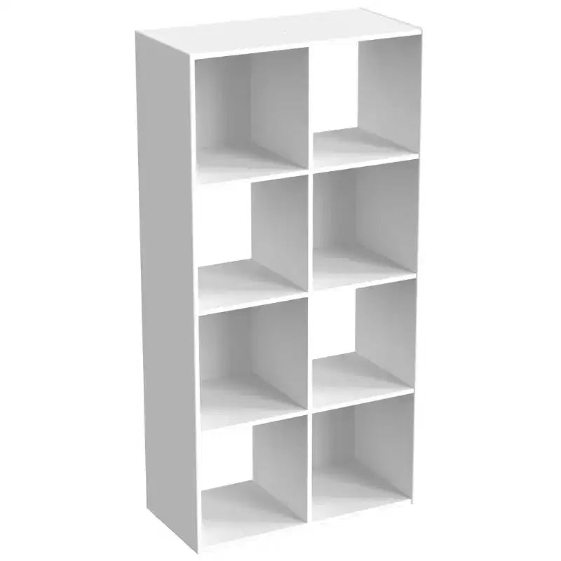 Organizer a 8 cubi con pannelli posteriori rimovibili, libreria aperta extra-lunga e robusta da 121 cm, scaffale multiuso