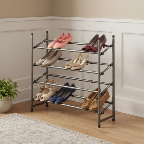 Whitmor 27 in. H X 9.12 in. W X 46 in. L Metal Floor Shoe Rack