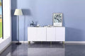 Mobile Contenitore a 4 Ante, Armadio Organizer in Legno MDF per Ufficio, Sala da Pranzo, Soggiorno, Cucina, Corridoio, Credenza Versatile Autoportante