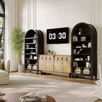 Mobile da esposizione ad arco da fattoria a 7 ripiani con ripiani regolabili, libreria alta ad arco indipendente per cucina, dispensa, soggiorno