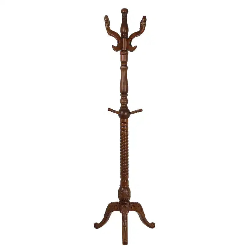 Appendiabiti da terra retrò creativo in legno massello di frassino con 8 ganci, per cappotti/cappelli/sciarpe (soggiorno/camera da letto)
