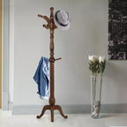 Appendiabiti da terra retrò creativo in legno massello di frassino con 8 ganci, per cappotti/cappelli/sciarpe (soggiorno/camera da letto)