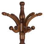 Appendiabiti da terra retrò creativo in legno massello di frassino con 8 ganci, per cappotti/cappelli/sciarpe (soggiorno/camera da letto)