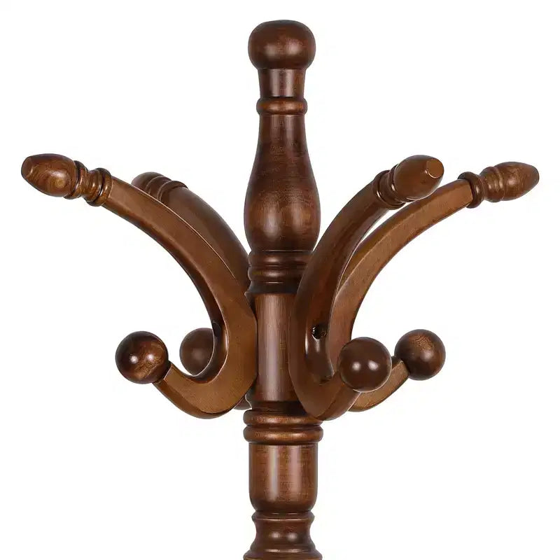 Appendiabiti da terra retrò creativo in legno massello di frassino con 8 ganci, per cappotti/cappelli/sciarpe (soggiorno/camera da letto)