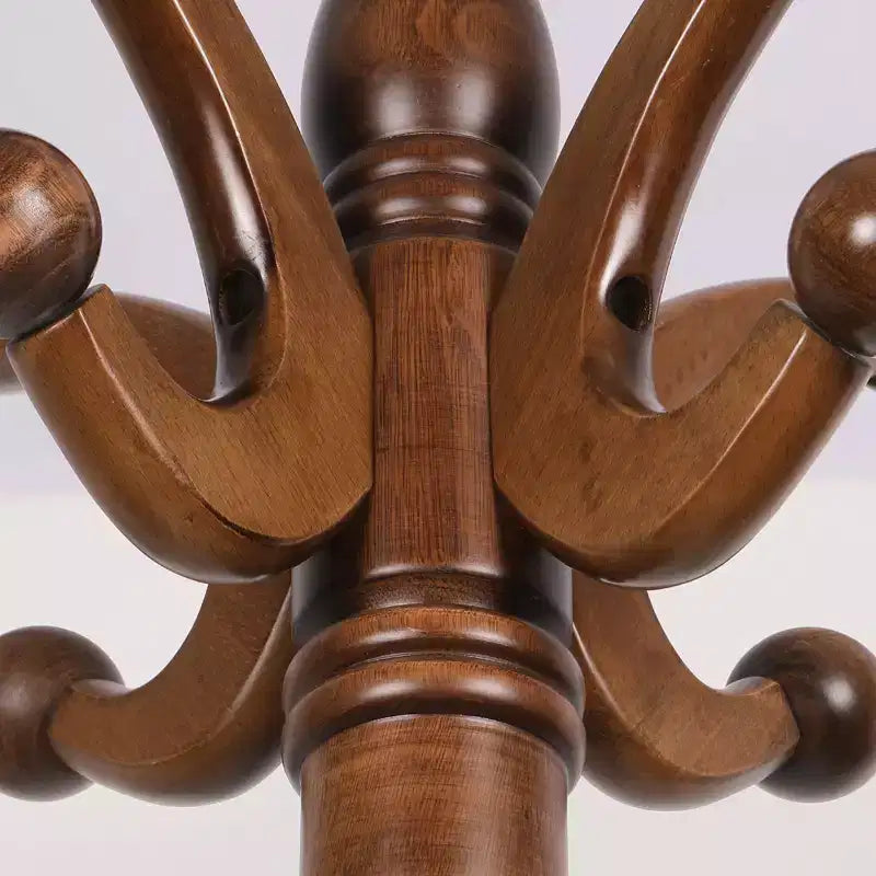 Appendiabiti da terra retrò creativo in legno massello di frassino con 8 ganci, per cappotti/cappelli/sciarpe (soggiorno/camera da letto)