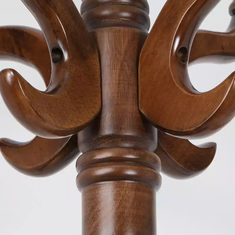 Appendiabiti da terra retrò creativo in legno massello di frassino con 8 ganci, per cappotti/cappelli/sciarpe (soggiorno/camera da letto)
