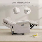 Poltrona reclinabile per cameretta Power Lay Flat con altoparlanti Bluetooth e supporto lombare elettrico