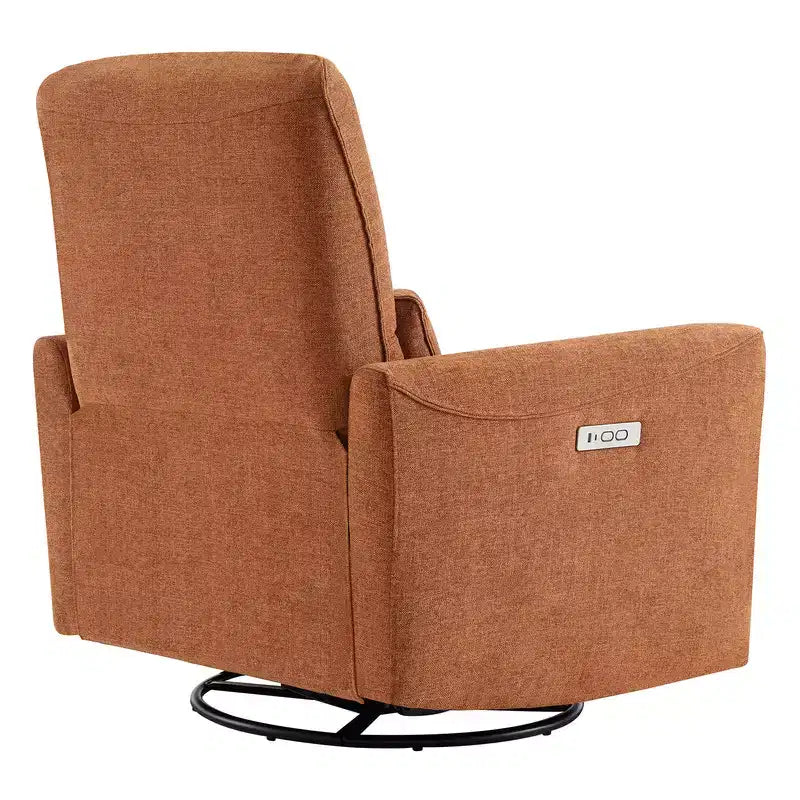 Poltrona Reclinabile Girevole con Funzione Glider e Porte USB