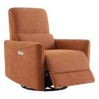 Poltrona Reclinabile Girevole con Funzione Glider e Porte USB