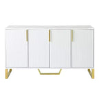 Credenza moderna, credenza a buffet con 3 ante e 4 ripiani, mobiletto contenitore per soggiorno, sala da pranzo, cucina