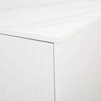 Credenza moderna, credenza a buffet con 3 ante e 4 ripiani, mobiletto contenitore per soggiorno, sala da pranzo, cucina
