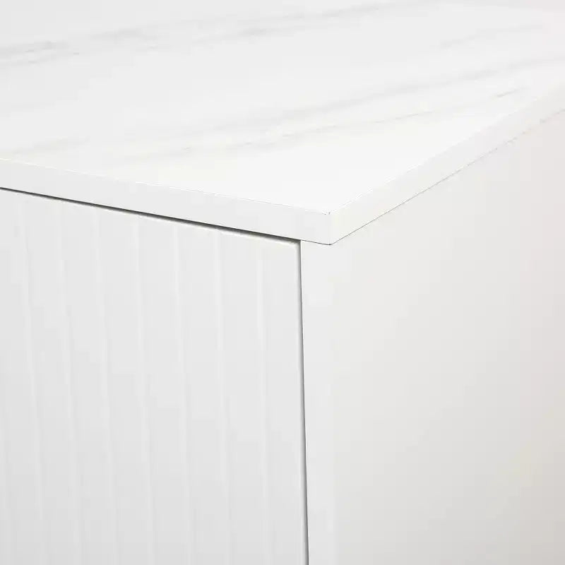 Credenza moderna, credenza a buffet con 3 ante e 4 ripiani, mobiletto contenitore per soggiorno, sala da pranzo, cucina