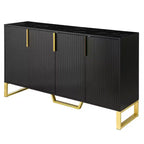 Credenza moderna, credenza a buffet con 3 ante e 4 ripiani, mobiletto contenitore per soggiorno, sala da pranzo, cucina