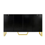 Credenza moderna, credenza a buffet con 3 ante e 4 ripiani, mobiletto contenitore per soggiorno, sala da pranzo, cucina