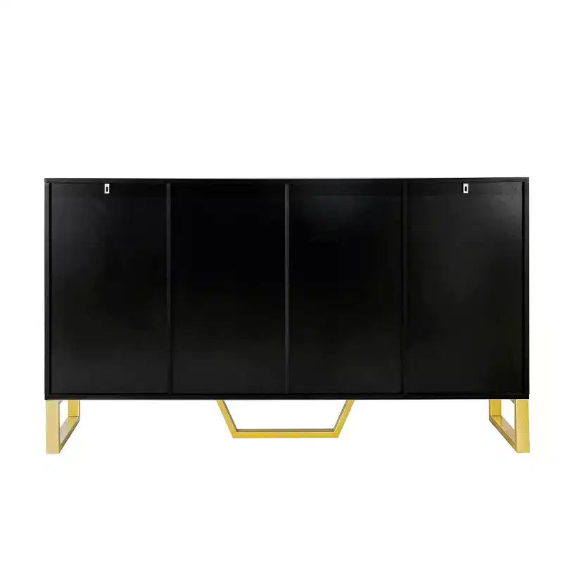 Credenza moderna, credenza a buffet con 3 ante e 4 ripiani, mobiletto contenitore per soggiorno, sala da pranzo, cucina