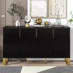 Credenza moderna, credenza a buffet con 3 ante e 4 ripiani, mobiletto contenitore per soggiorno, sala da pranzo, cucina