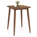 Tavolo da cucina in legno massello di gomma da 91 cm stile rustico con base a piedistallo robusta