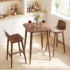 Tavolo da cucina in legno massello di gomma da 91 cm stile rustico con base a piedistallo robusta