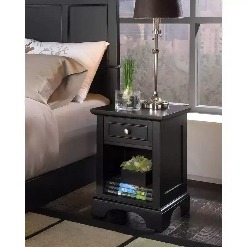 Comodino Bedford Nero - Home Styles