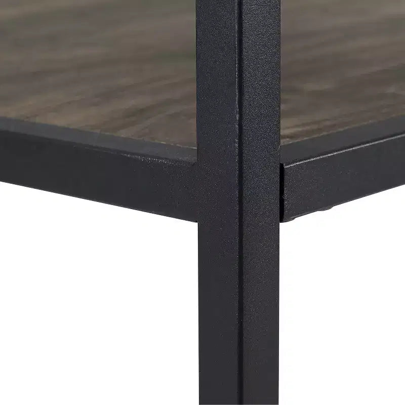 Etagere grande da 204 cm Frassino marrone - Stile industriale, 5 ripiani, Struttura in acciaio