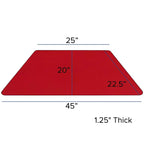 Tavolo attività mobile regolabile laminato HP grigio trapezoidale 22.5x45