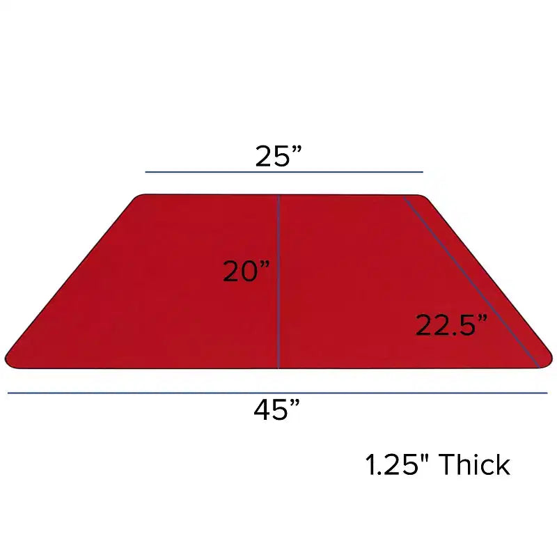 Tavolo attività mobile regolabile laminato HP grigio trapezoidale 22.5x45
