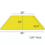 Tavolo attività mobile regolabile laminato HP grigio trapezoidale 22.5x45