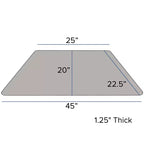 Tavolo attività mobile regolabile laminato HP grigio trapezoidale 22.5x45