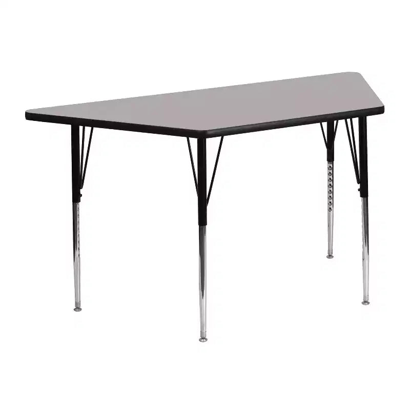 Tavolo attività mobile regolabile laminato HP grigio trapezoidale 22.5x45